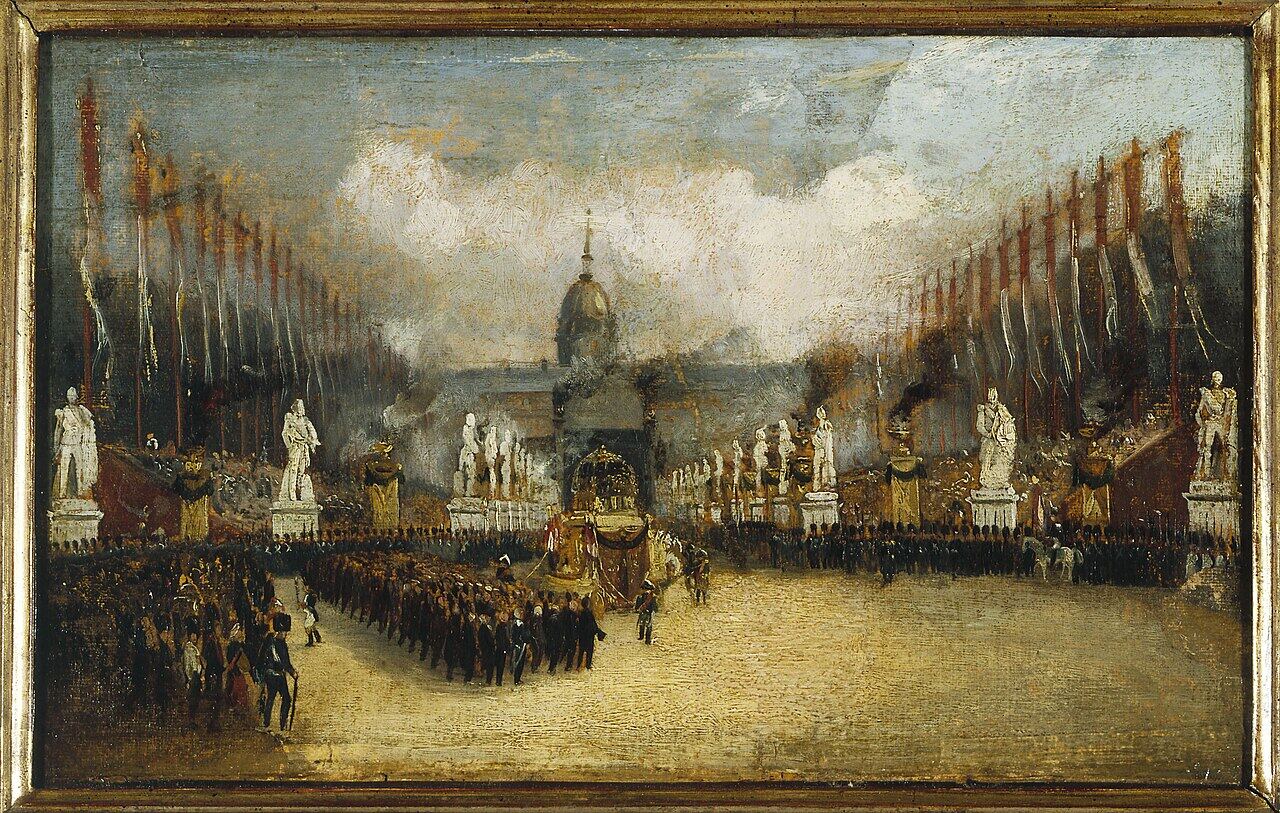 Cortège funèbre de Napoléon arrivant aux Invalides en décembre 1840