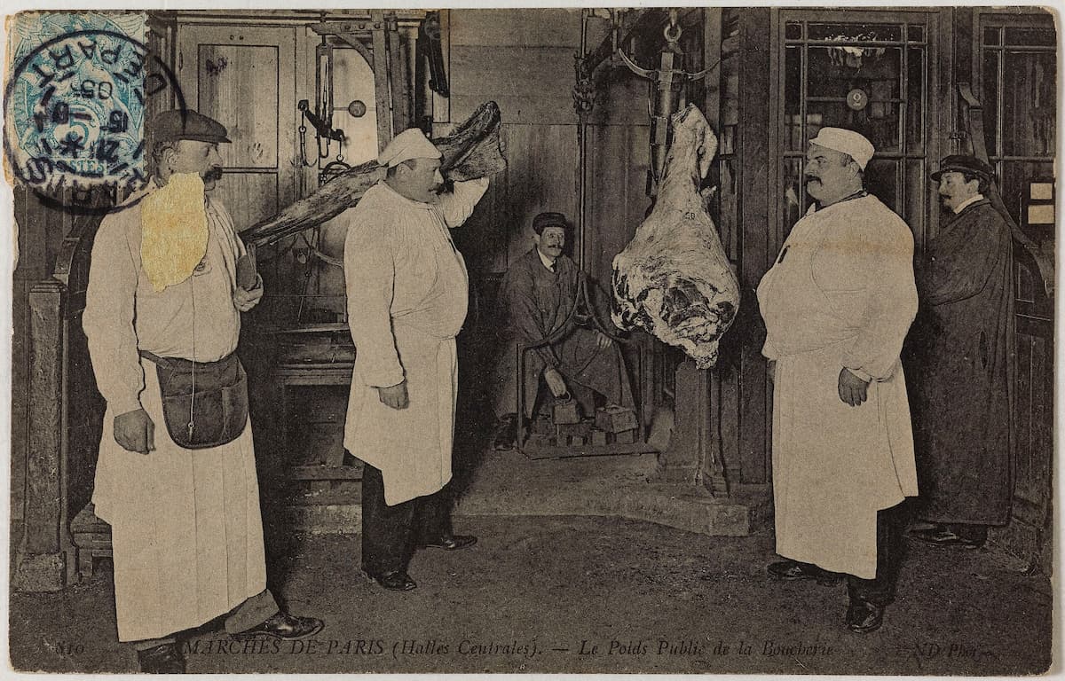 Le poids public de la boucherie au marché des Halles