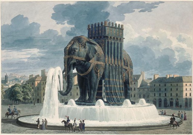 Projet de Jean-Antoine Alavoine pour la fontaine de l’Éléphant de la Bastille