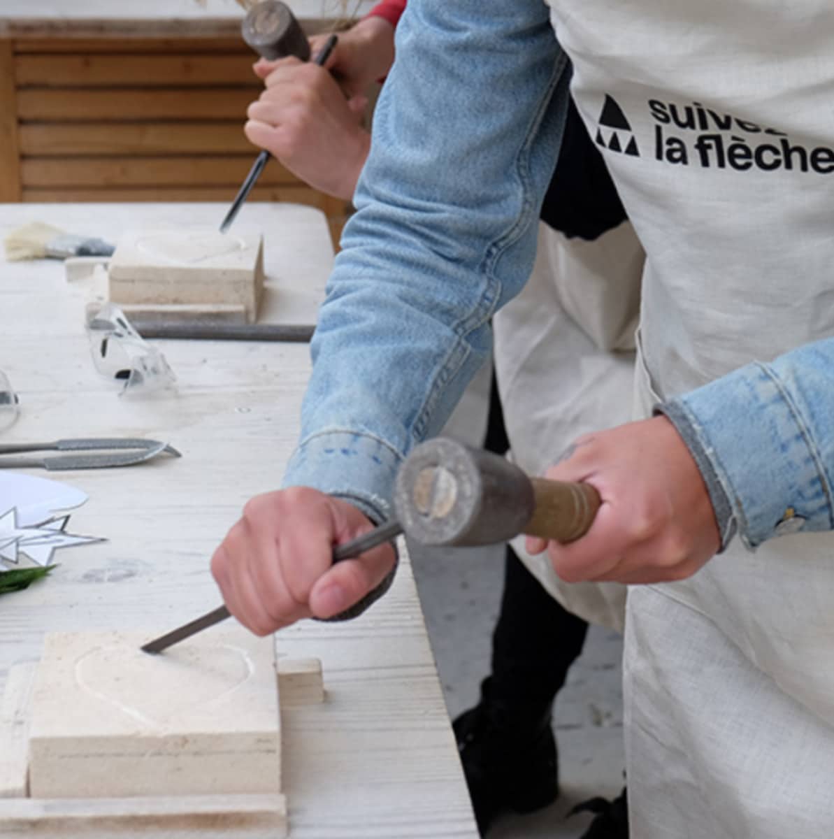 Chantier de reconstruction de la flèche de Saint-Denis