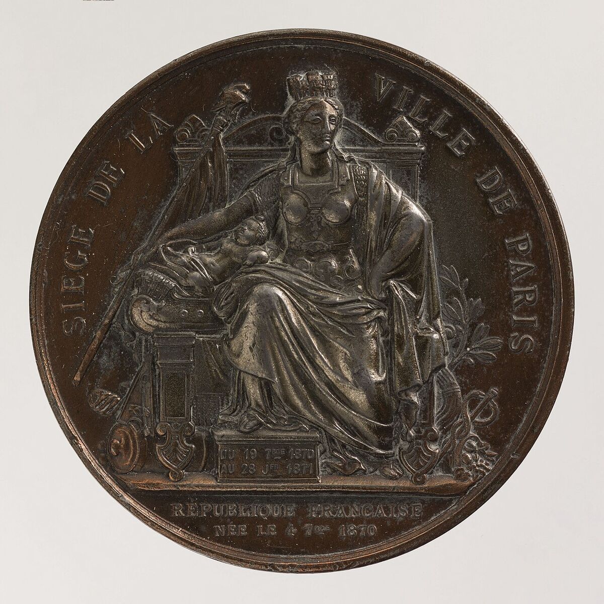 Médaille commémorant le don de Richard Wallace pendant le siège de Paris