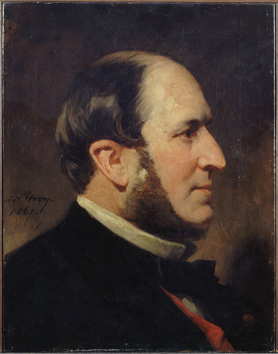 Portrait de profil de Georges-Eugène Haussmann peint par Adolphe Yvon