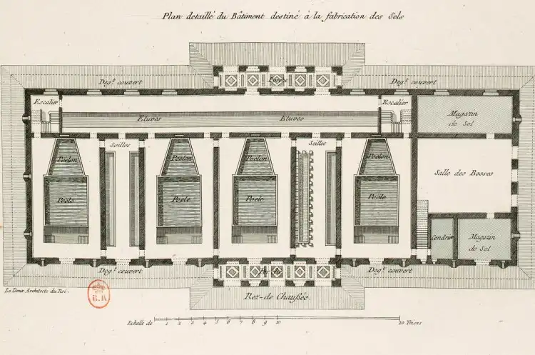 Intérieur d’un atelier de la saline royale d’Arc-et-Senans